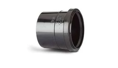 Polypipe 110mm Soil Single Socket Coupler, Black