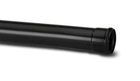 Polypipe 110mm x 3m Soil Single Socket Pipe, Black | Torne Valley