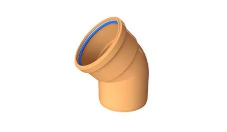 Polypipe 110mm Underground 45 Single Socket Short Radius Bend, Terracotta