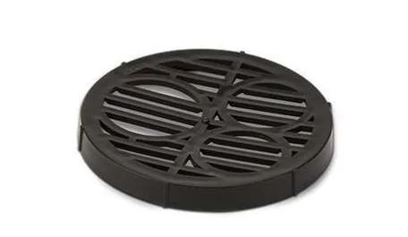 Polypipe 180mm Round Plastic Grid for Gully, Black