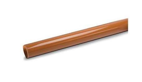 Polypipe 110mm x 3m Underground Plain Ended Pipe, Terracotta | Torne Valley