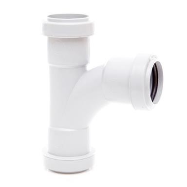 Polypipe 32mm Push Fit Waste 91.25 Swept Tee