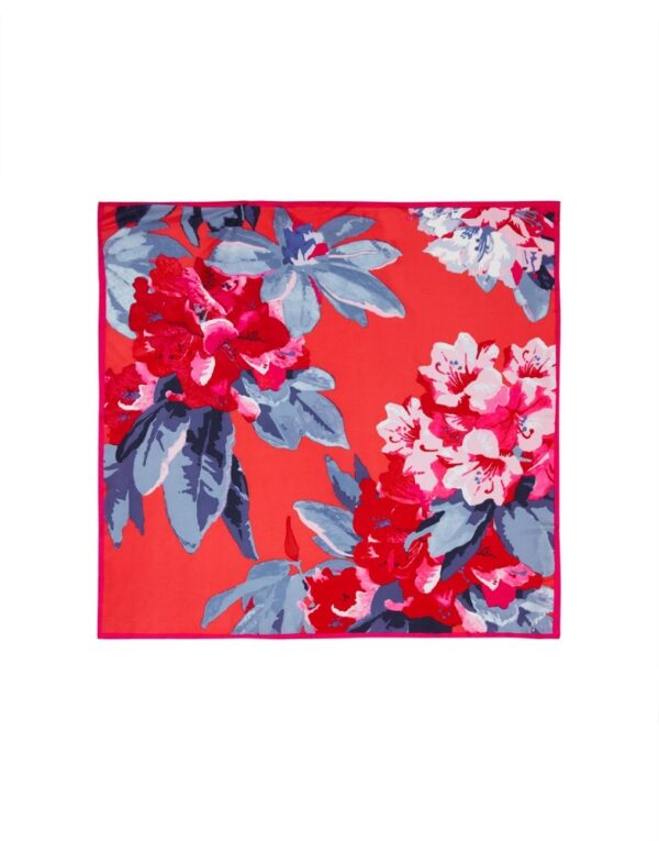 Joules Bloomfield Navy/Red Floral Silk Scarf | Torne Valley