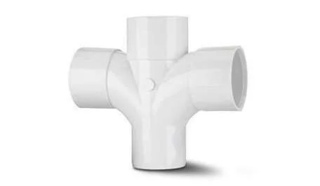 Polypipe 40mm Solvent Weld 92.5 Cross Tee, White