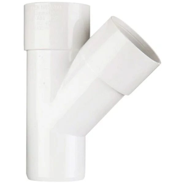Polypipe 40mm Solvent Weld 45 Junction, White