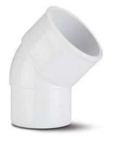 Polypipe 32mm Solvent Weld Waste 45 Spigot Bend, White