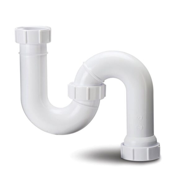 Polypipe 32mm Swivel 'S' Trap, 75mm Seal, White | Torne Valley