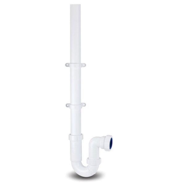 Polypipe 40mm Tubular Swivel 'P' Trap (38mm Seal), White | Torne Valley