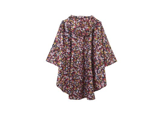 Joules Showerproof Poncho, Navy Floral | Torne Valley