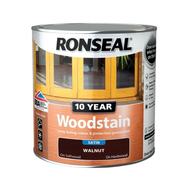 Ronseal 10 Year Walnut Woodstain Satin 750ml | Torne Valley