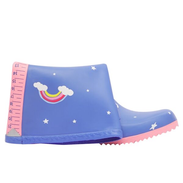 Joules Blue Cloud Printed Roll Up Flexible Junior Wellies | Torne Valley