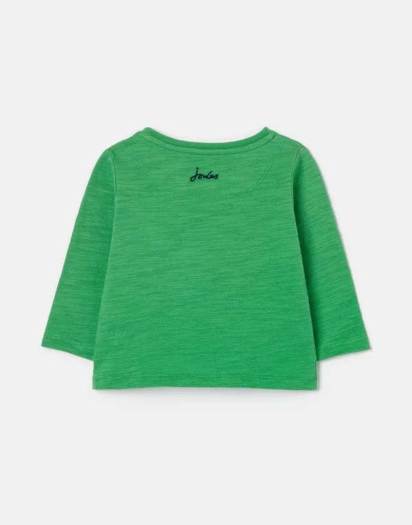 Joules logo on green artwork shirt