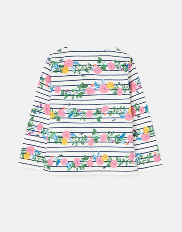 Girls floral striped Joules tshirt