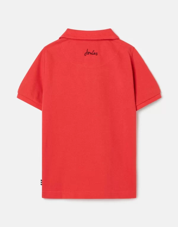 Back of Red Joules Polo Kids Shirt
