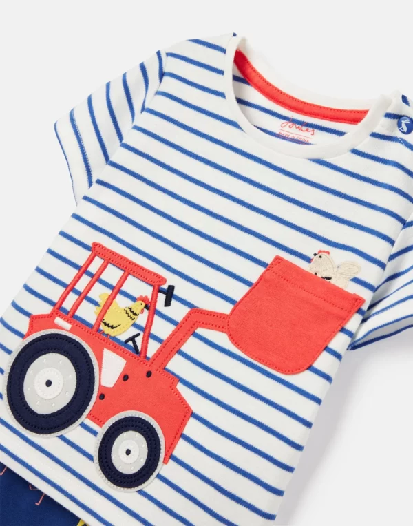 Striped Tractor T-shirt for babies