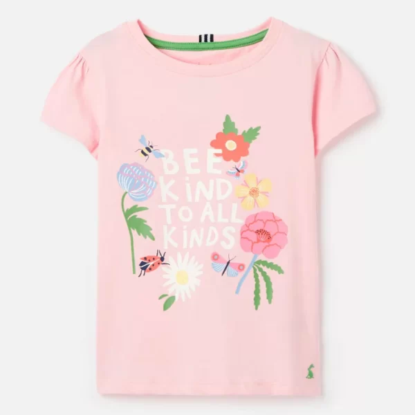 Baby Pink Joules Printed Tshirt