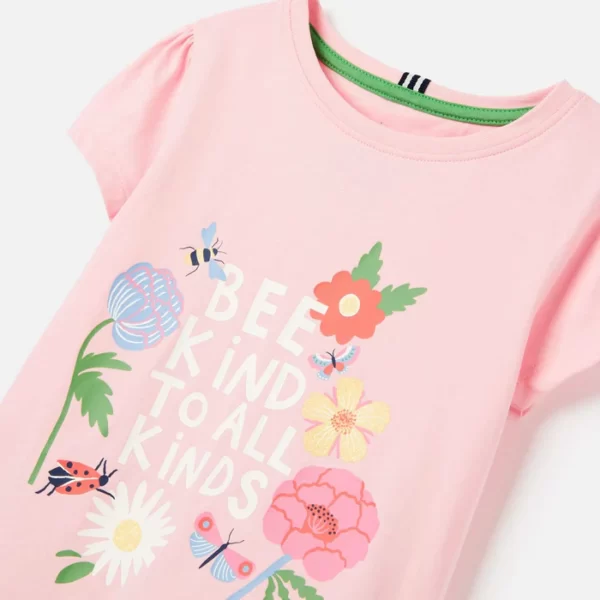 Front of Printed Joules Girls Tshirt