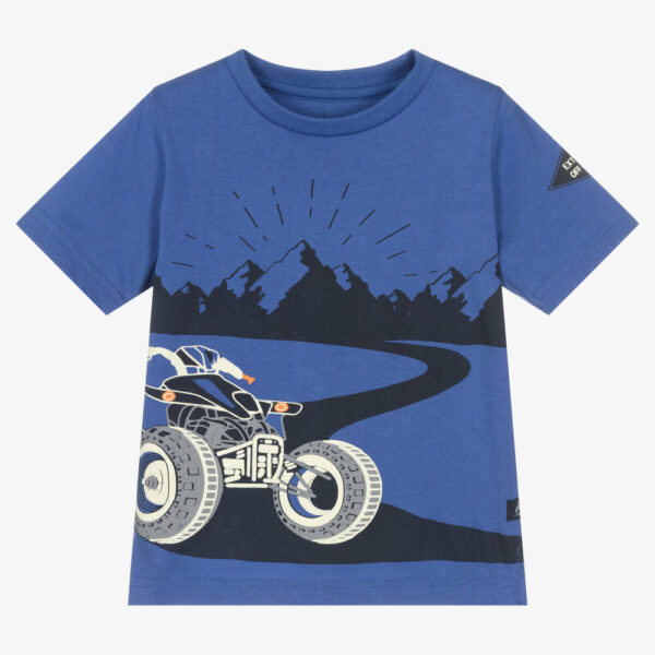 Joules Boys Blue Cotton Quad Bike Tshirt