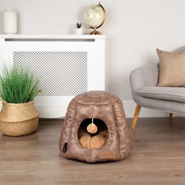 Cat Bed in Chocolate Brown Knightsbridge by scruff