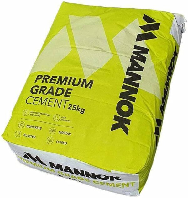 25kg Bag of MANNOK Cement PREMIUM Grade & All Purpose Performance