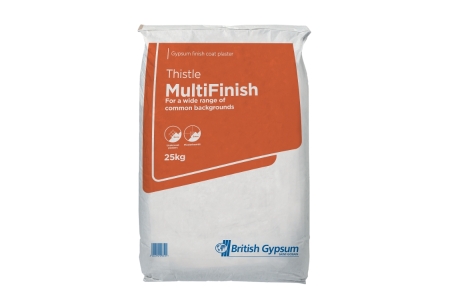British Gypsum Thistle MultiFinish Coat Plaster 25kg
