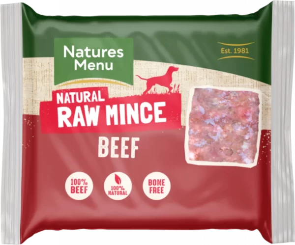 Natures menu raw beef mince just mince beef for dogs dog mince plain natural
