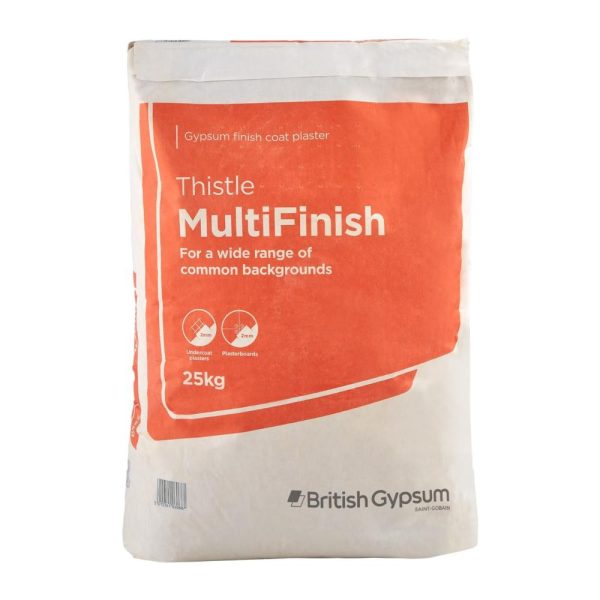 British Gypsum Thistle MultiFinish Coat Plaster 25kg