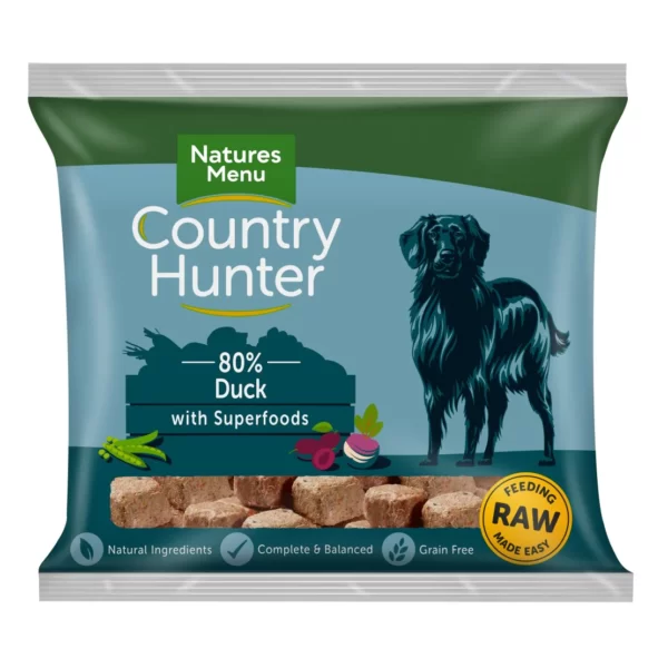 Natures Menu - Country Hunter Raw Duck Nuggets 1kg (Frozen)