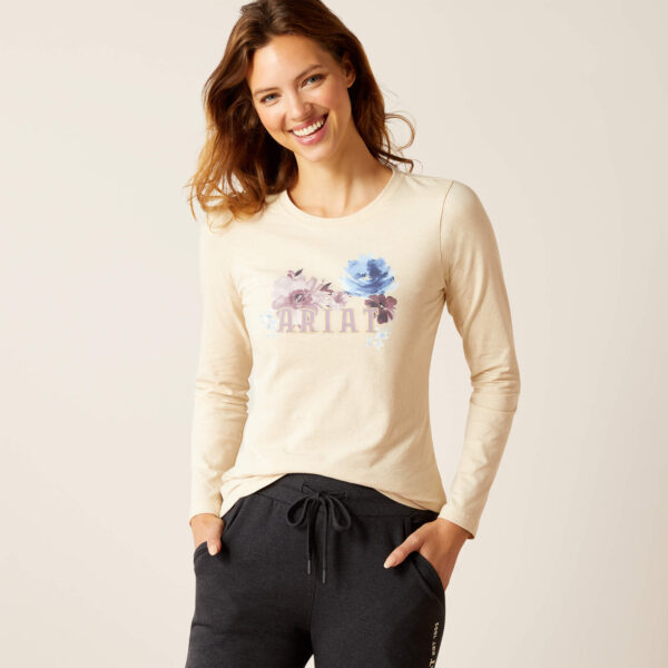 Ariat Peonies Tshirt Cream