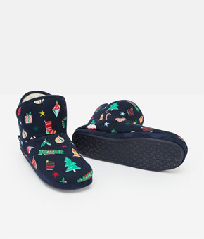 Joules Navy Blue Bauble Slippers Joules Slippers