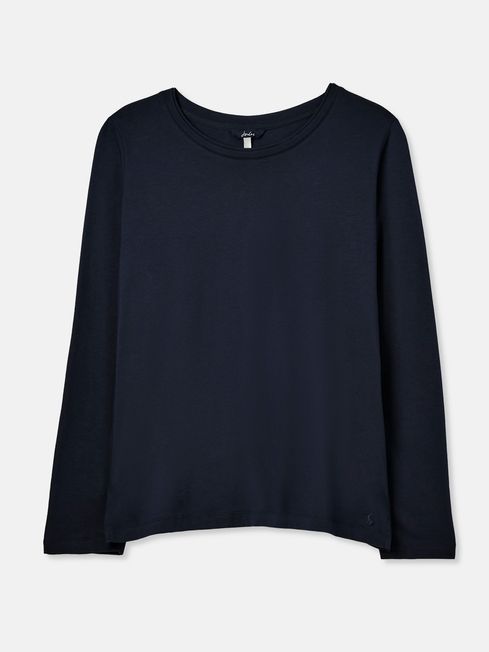White Joules Holly Navy Long Sleeve Crew Neck T-Shirt