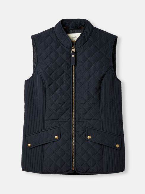 Joules Minx Navy Blue Showerproof Diamond Quilted Gilet