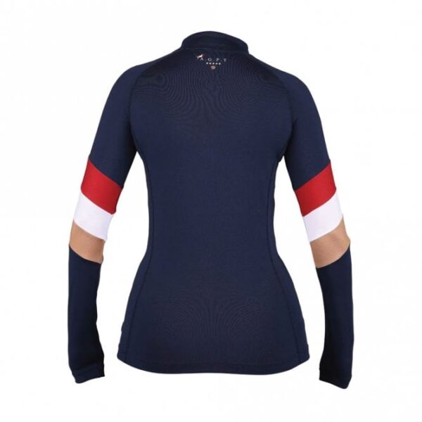 Shires Aubrion Women's Team Winter Long Sleeve Base Layer Navy / Grey | Torne Valley