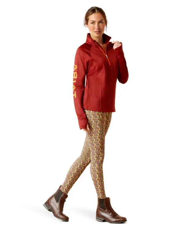 ARIAT TEK TEAM 1/2 ZIP SWEATSHIRT RED - Image 3