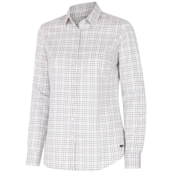 Callie Twill Check Shirt White Green Yellow