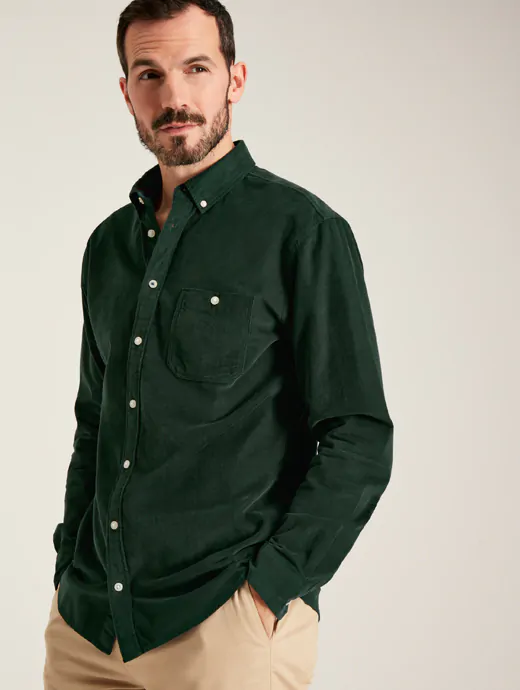 JOULES MENS CORD SHIRT GREEN | Torne Valley