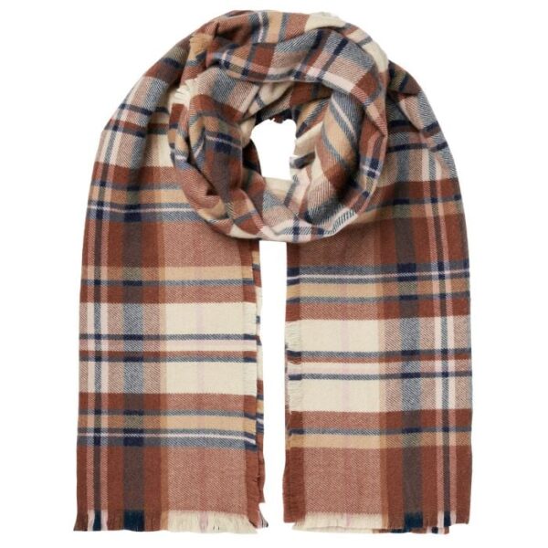 JOULES BRACEWELL SCARF BROWN CHECK | Torne Valley