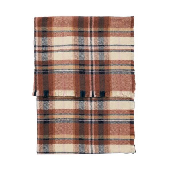 JOULES BRACEWELL SCARF BROWN CHECK | Torne Valley