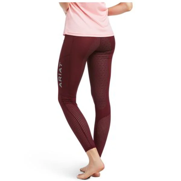 Ariat Women's EOS Full Seat Tights - Zinfandel Bit Print Emboss - Image 2