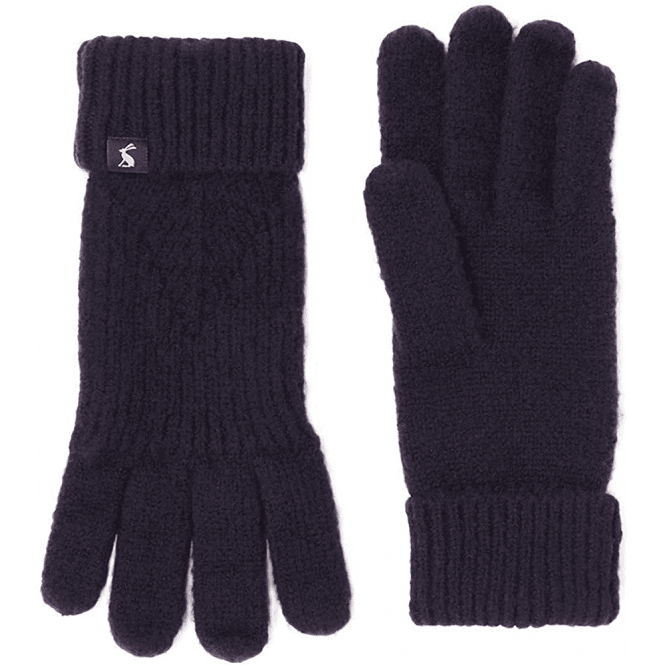 JOULES THURLEY KNITTED GLOVES NAVY Torne Valley