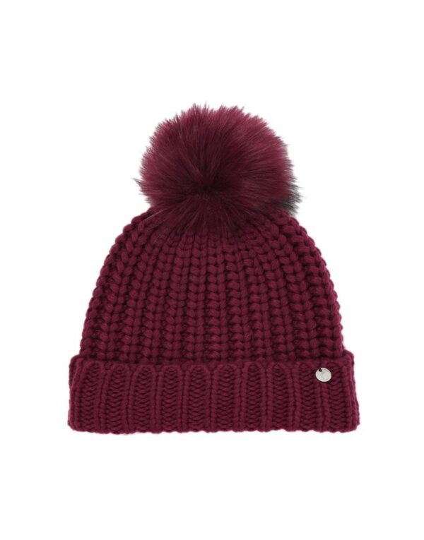 JOULES TRINA KNITTED HAT PLUM | Torne Valley