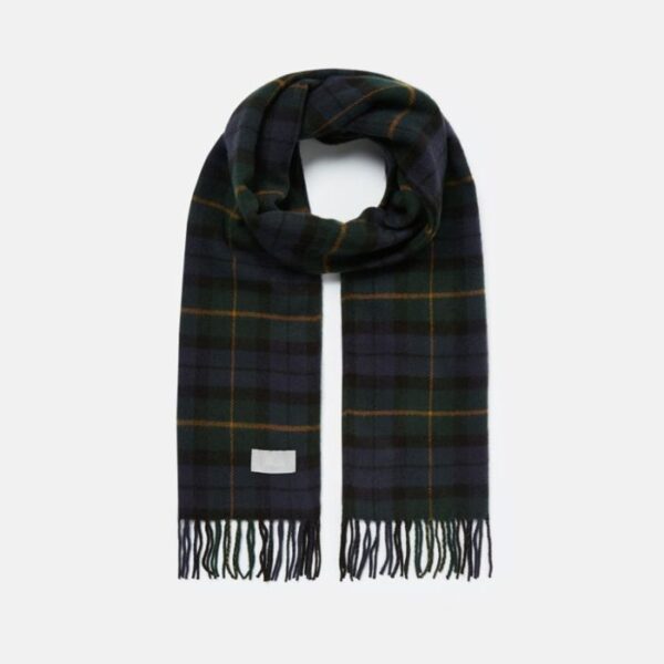 JOULES BRACKEN SCARF NVY/GRN CHECK | Torne Valley