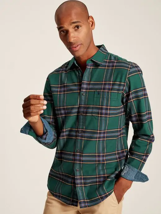 Joules Mens Shirt Green Check | Torne Valley