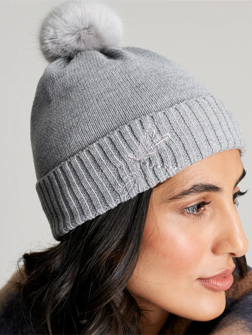 JOULES STAFFORD KNITTED HAT GREY | Torne Valley