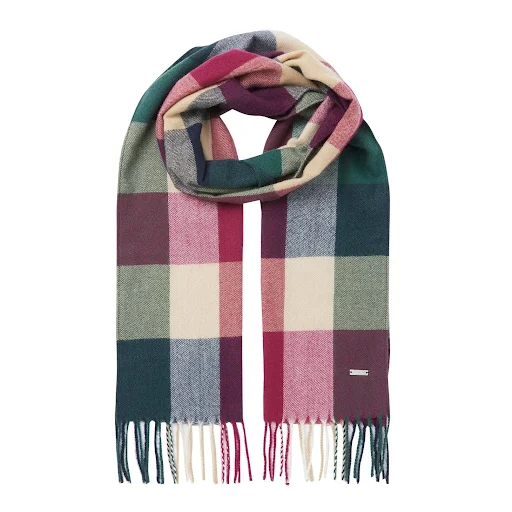 JOULES BRACKEN SCARF PURPLE CHECK | Torne Valley