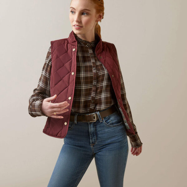 WOMES WOODSIDE GILET TAWNY PORT | Torne Valley