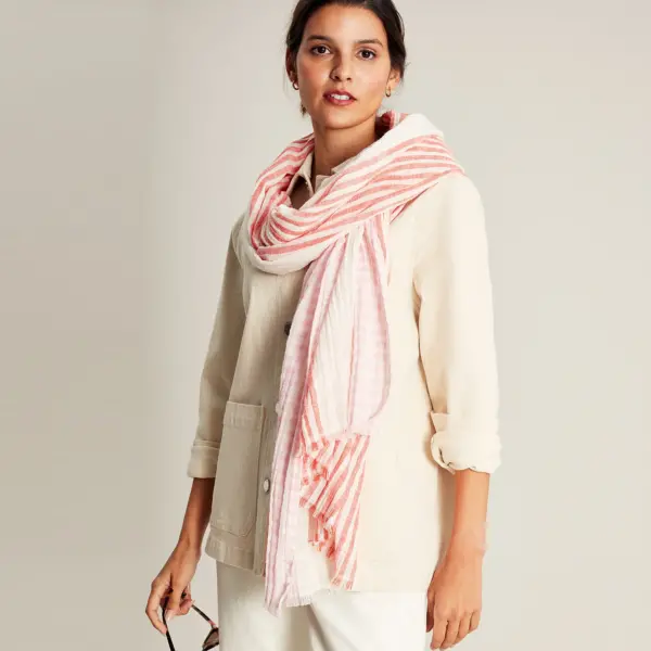 JOULES ORLA SCARF PINK | Torne Valley