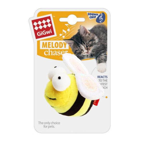 GIGWI BEE MOTION CAT TOY YELLOW | Torne Valley