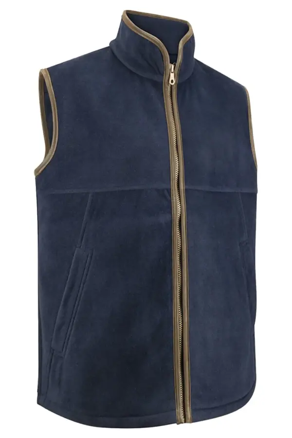 HOGGS OF FIFE STENTON FLEECE GILET NAVY | Torne Valley