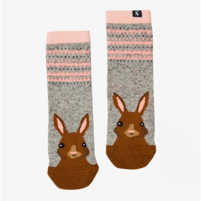 JOULES FLUFFY SOCKS GREY HARE Torne Valley